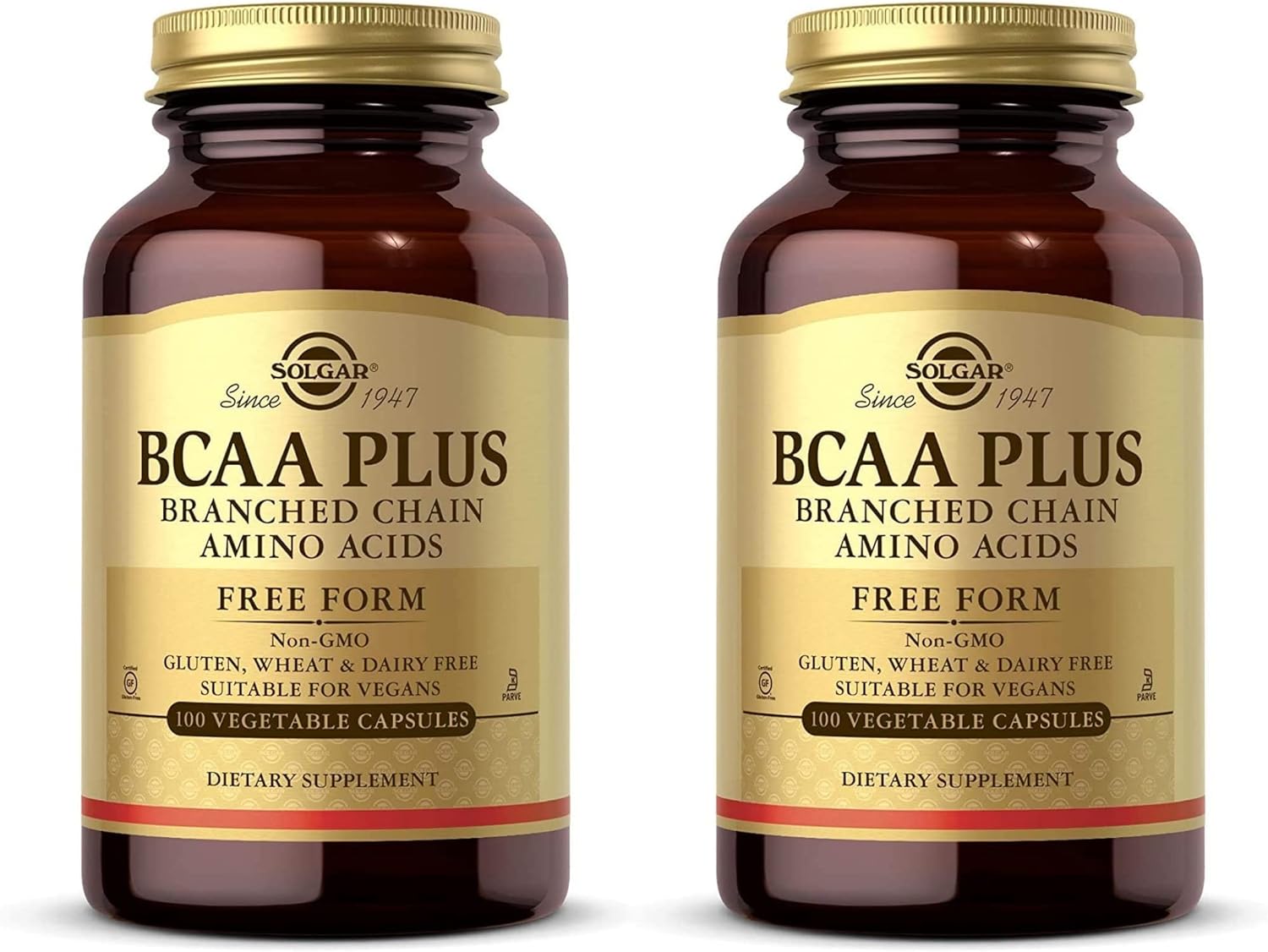 Solgar. BCAA Plus 100 Vcaps 2-Pack