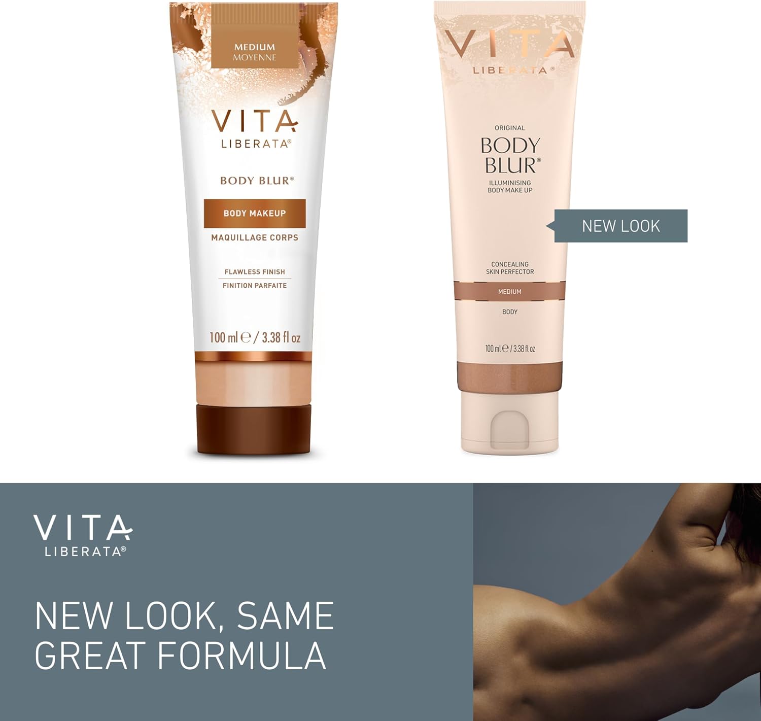 VITA LIBERATA Body Blur Medium 100ml & Mitt Bundle, Leg & Body Makeup, Wash Off Instant Tan, Streak Free Application Blending Mitt, Water resistant, Disguise Imperfections, Flawless Finish : Amazon.co.uk: Beauty