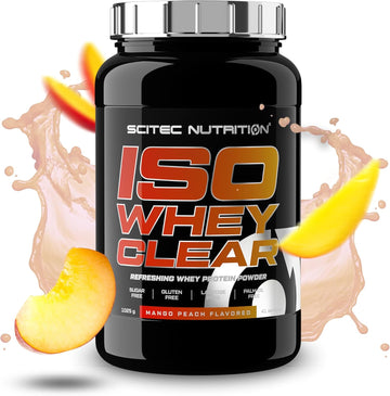 Scitec Nutrition Iso Whey Clear – Refreshing Protein Drink – Sugar-Free – Lactose-Free – Gluten-Free – Palm Oil-Free, 1025 G, Mango-Peach