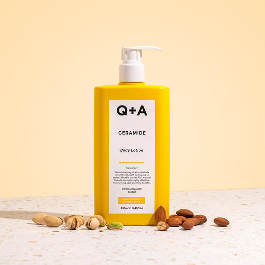 Q+A Ceramide Body Lotion, For Nourishing Body Care With Squalane, Pineapple Ceramides, And A Barrier-Protecting Sugar Complex, Provides The Deep Moisturisation You'D Expect From A Body Butter, 250Ml