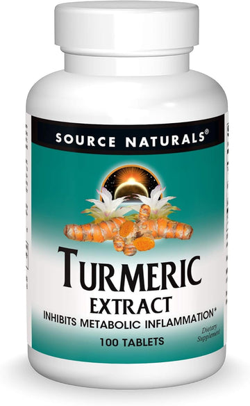Source Naturals Turmeric Extract - Supports Healthy Inammatory Response - 100 Tablets