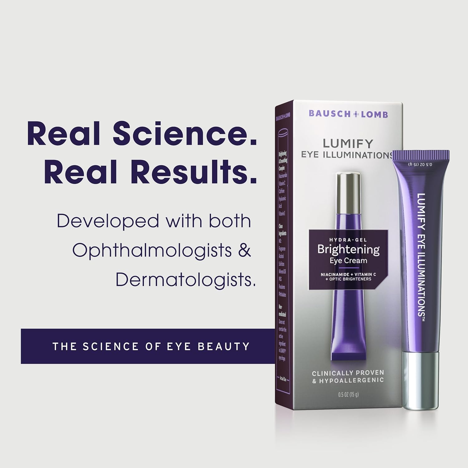 Lumify Eye Illuminations Cleansing Water & Eye Makeup Remover, 3-In-1 Micellar Water Contains Hyaluronic Acid, Vitamin C & Niacinamide, Hypoallergenic, Removes Waterproof Makeup, 5.4 Oz (160 Ml) : Beauty & Personal Care