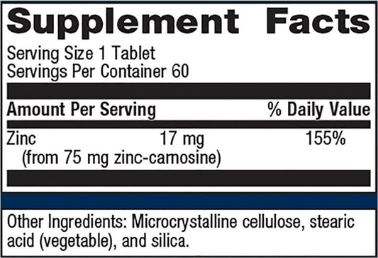 Metagenics Zinlori 75 High Potency Zinc Carnosine Supplement to Help R