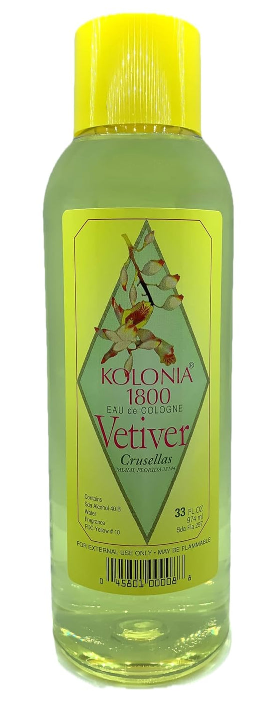 Crusellas Legitima Kolonia 1800 Vetiver Cologne (33 Fl. Oz.) : Beauty & Personal Care