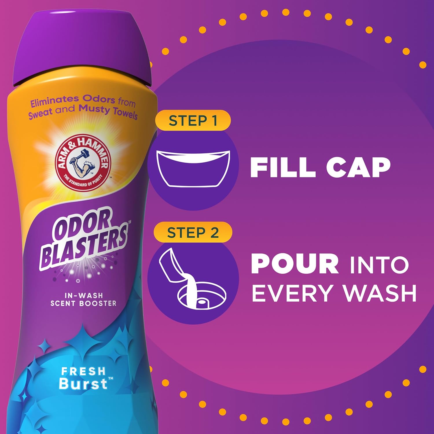 Arm & Hammer Odor Blasters In-Wash Scent Booster - Fresh Burst, 37.8Oz