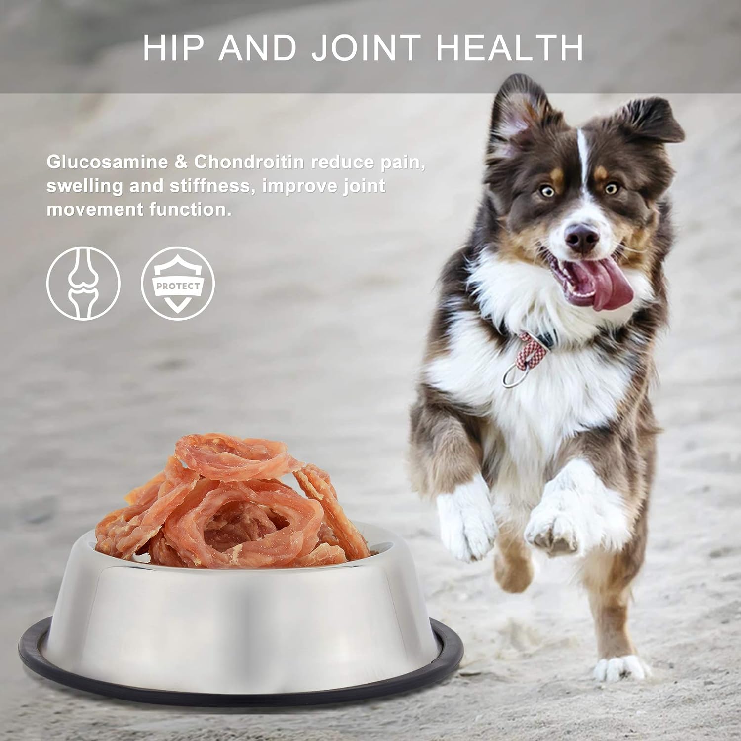 Jungle Calling Dog Treats Chicken Rings, Chewy Snacks for All Dogs Help Hip & Joint Health, Chicken Jerky for Dogs : Pet Supplies