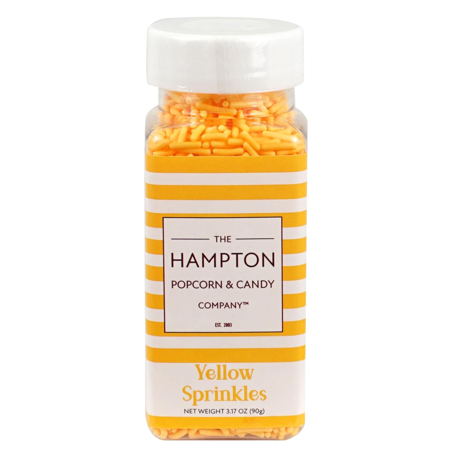 Yellow Sprinkles Jimmies 3.17 Oz, Sprinkles For Cake Decorating, Cake Sprinkles, Sprinkles For Baking, Ice Cream & More, The Hampton Candy Company : Grocery & Gourmet Food