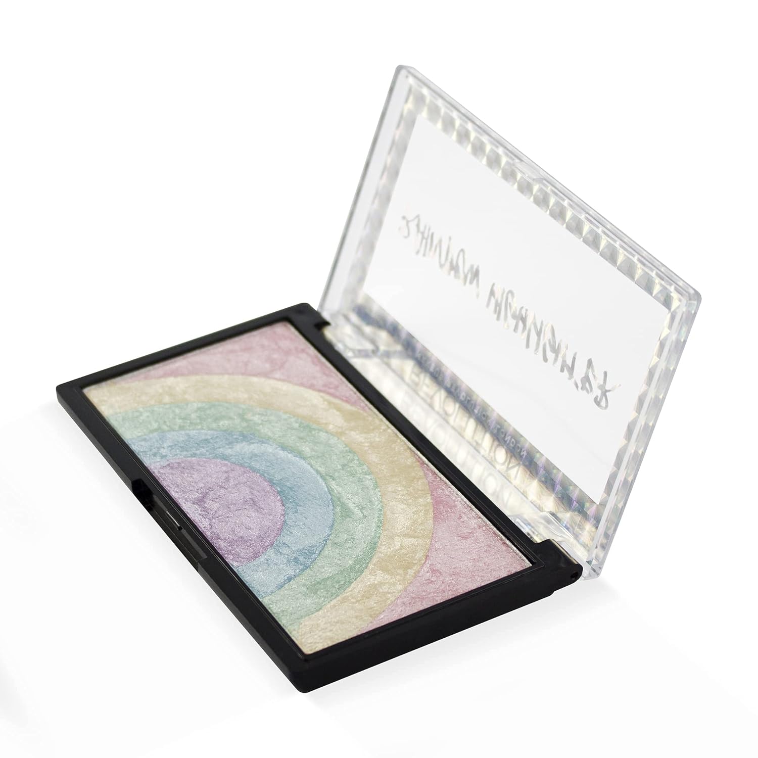 Makeup Revolution Rainbow Highlighter, Rainbow Pattern, Face Makeup, Highlighter Palette, Compact Palette : Beauty & Personal Care