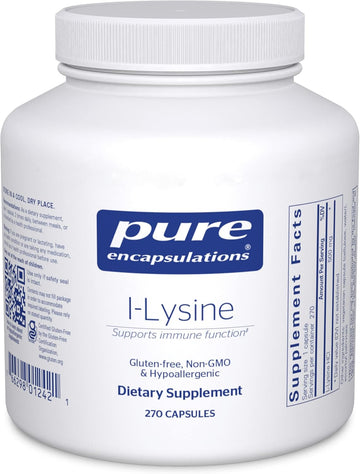 Pure Encapsulations L-Lysine - Essential Amino Acid Supplement For Immune Support & Gum, Lip Health* - With L-Lysine Hcl