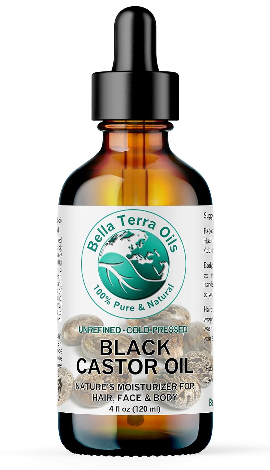 Bella Terra Oils - Jamaican Black Castor Oil 4 oz - Pure and Authentic, Packed with Ricinoleic Acid, Elevate Your Beauty Regimen