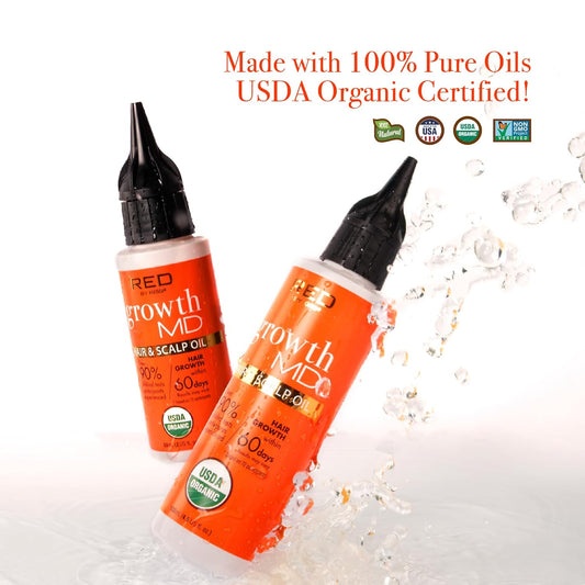 Red By Kiss Hair Strengthening Oil With 100% Natural And Usda Certified Organic Oils For Scalp And Hair Growth