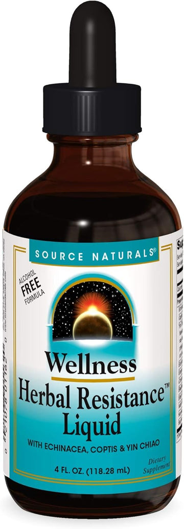 Source Naturals Wellness Herbal Resistance Liq Formula With Echinacea, Coptis & Yin Chiao Immune Support - 4