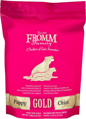 Fromm Puppy Gold Premium Dry Dog Food - Dry Puppy Food For Medium & Small Breeds - Chicken Recipe - 5 Lb