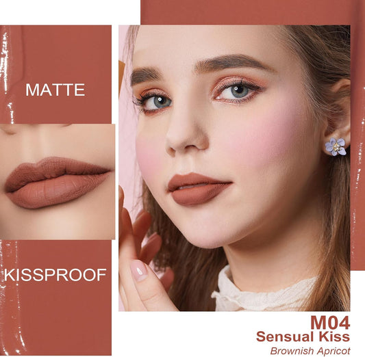 Oulac Matte Pink Lipstick For Women, Liquid Lip Gloss Long Lasting Lip Stain, High Impact Lipcolour, Waterproof Lightweight Soft, Vegan & Cruelty-Free M34