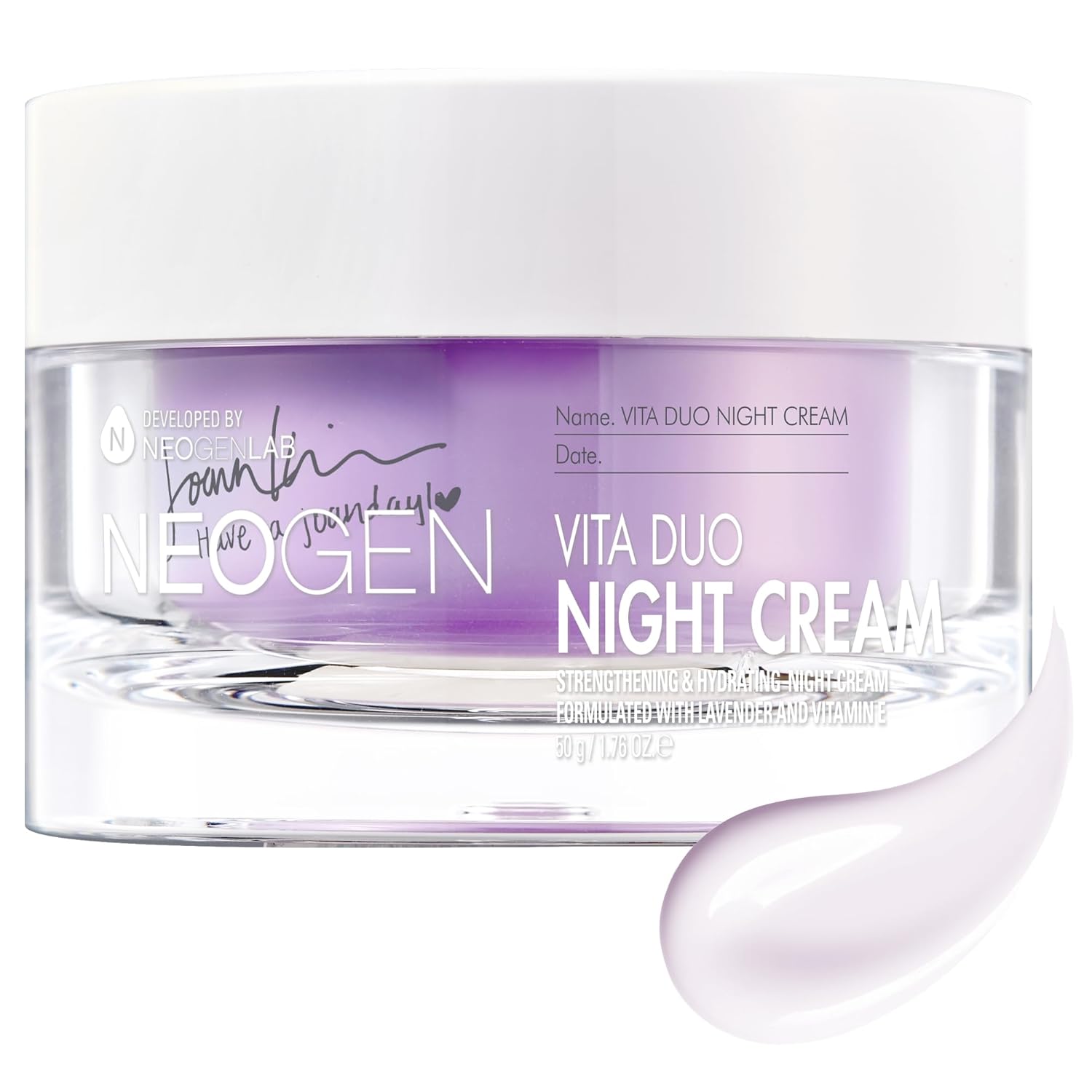 Neogen X Joan Kim Vita Duo Night Cream (50 G / 1.76 Oz) – Hydrating & Cooling & Relaxing Night Cream With Vitamin E And Lavender – Korean Skin Care