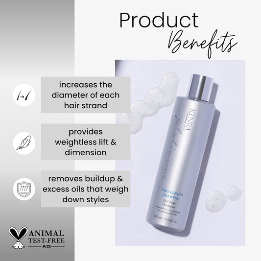 Kenra Platinum Thickening Shampoo/Conditioner | Provides Nourishment & Delivers Shine | Increases Thickness & Volume | Body & Fullness | Protects Against Humidity | All Hair Types