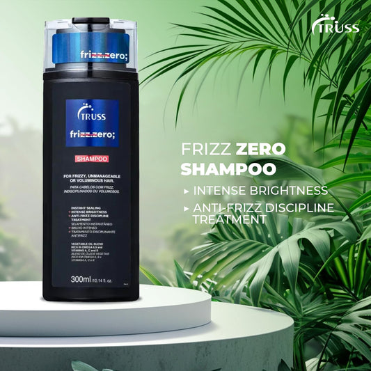 Truss Frizz Zero Shampoo - Shampoo For Frizzy Hair - Anti Frizz, Anti Humidity Formula Protects Against Moisture While Providing Volume And Shine And Free Of Split Ends