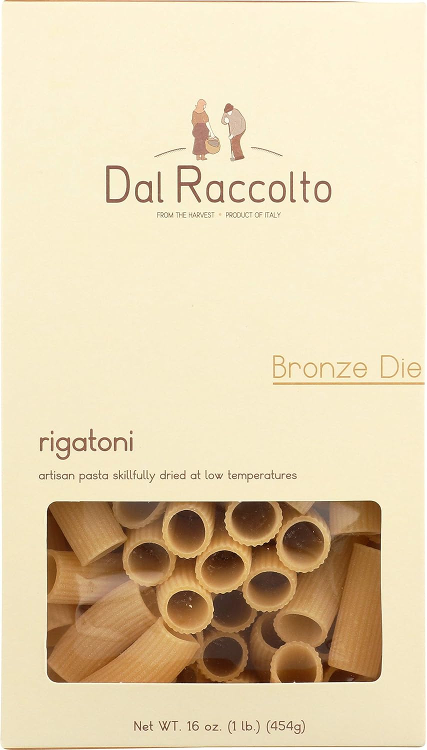 Dal Raccolto Bronze Die Pasta - Rigatoni, 1 lb Box