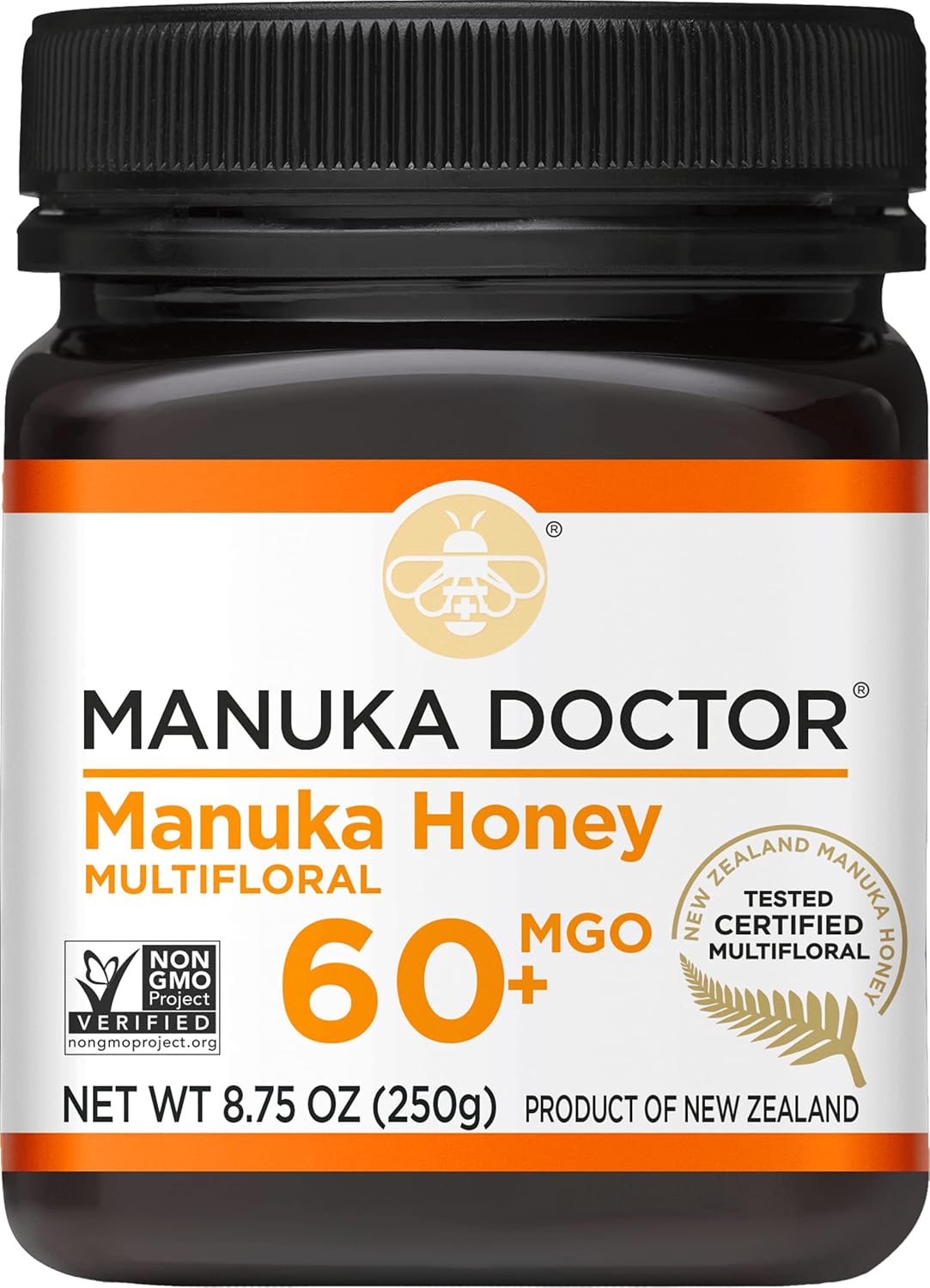 Manuka Doctor - Mgo 60+ Manuka Honey Multifloral, 100% Pure New Zealand Honey. Certified. Guaranteed. Raw. Non-Gmo (8.75Oz)