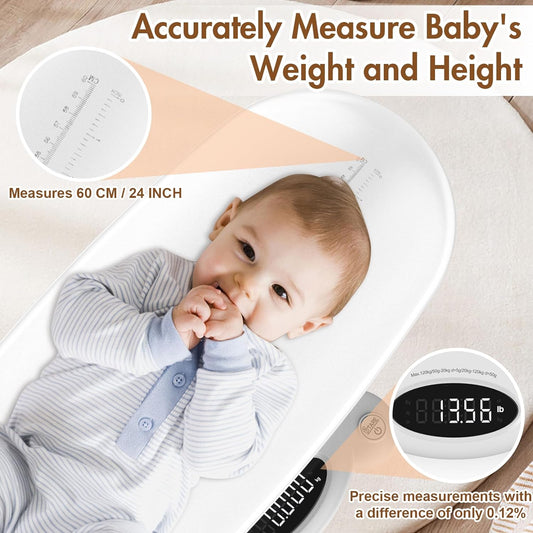 Digital Baby Weight Scale - Weighing Scale for Pet Infant Toddler - Removable Scales for Body Weight with Hold Function&Height Measurement