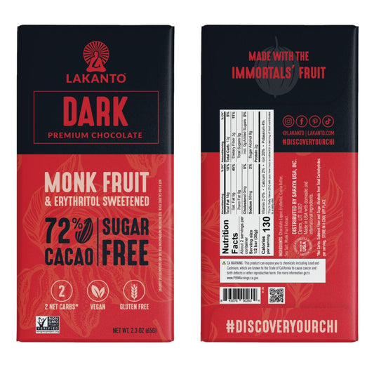 Lakanto Sugar Free Chocolate Bars Sample Variety Pack - Dark, Orange, Creamy, Coconut, Sea Salt (Variety Pack - 12 Bars - Pack of 1)