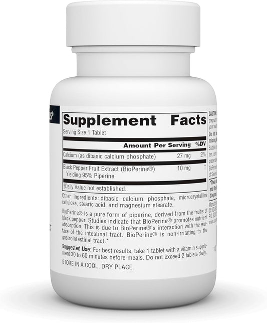 Source Naturals Bioperine - Black Pepper Fruit Extract, Promotes Nutrient Absorption* 10 Mg, 120 Tablets