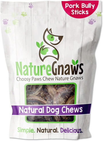 Nature Gnaws Pork Bully Stick Pretzels For Dogs 4-5" (15 Ccount) - Long Lasting For Light Chewers And Small Dogs - Natural Bacon Dog Chew Treats