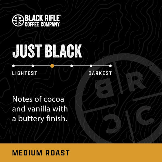 Black Rifle Coffee Company Just Black, Medium Roast Ground Coffee, 5 Lb Bag