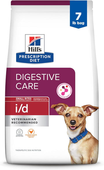 Hill'S Prescription Diet I/D Digestive Care Small Bites Chicken Flavor Dry Dog Food, Veterinary Diet, 7 Lb. Bag