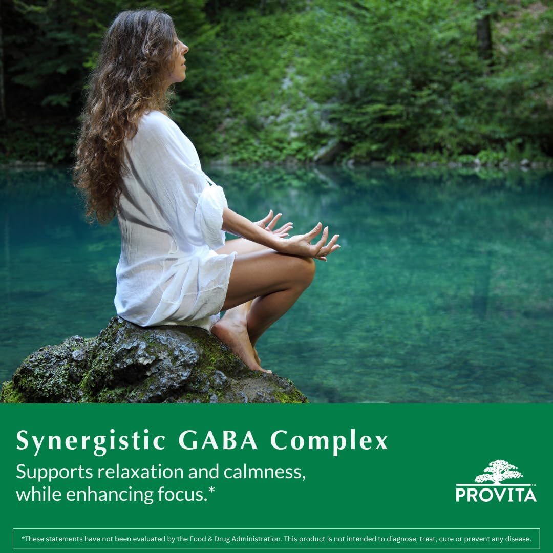 Provita Synergistic Gaba Pro™: Vegan Non-Gmo Formula For Enhanced Relaxation, Sleep, Focus (60 Capsules) : Health & Household