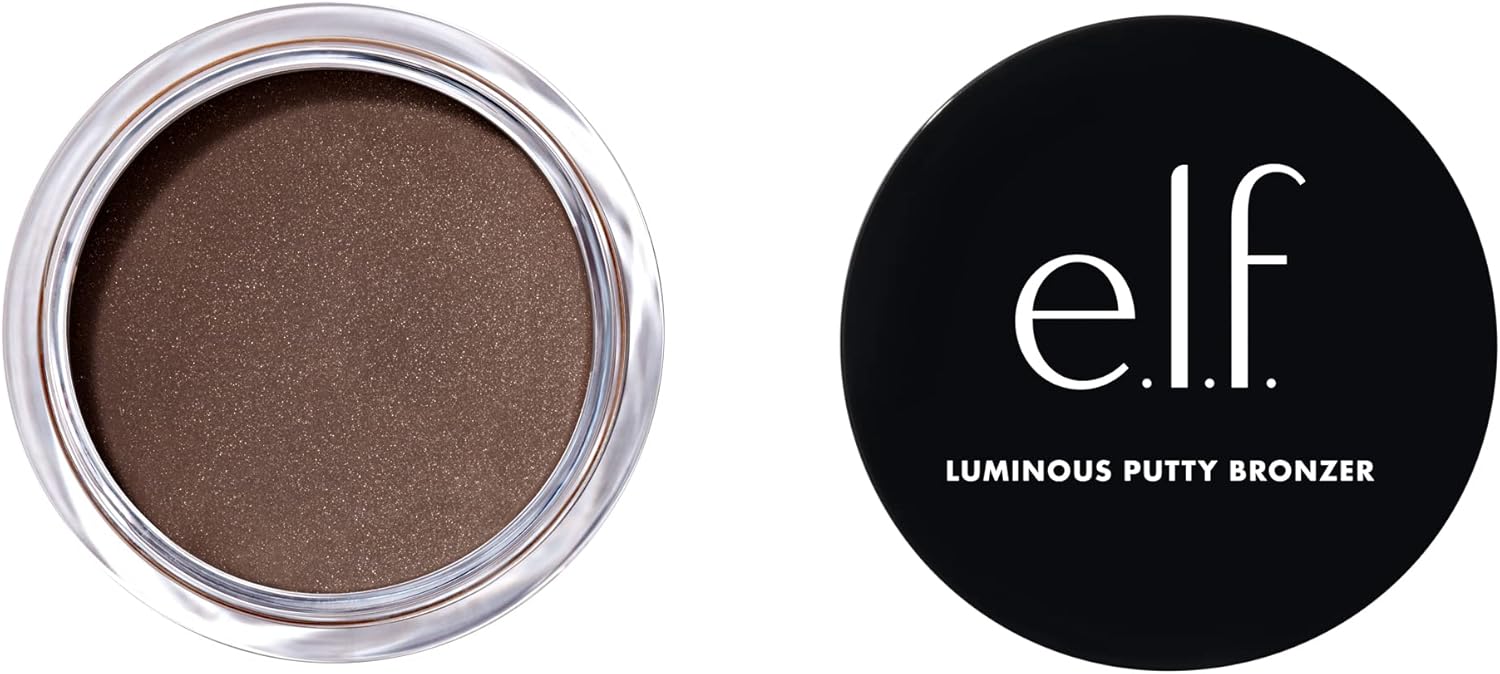 E.L.F. Luminous Putty Bronzer, Lightweight Putty-To-Powder Bronzer For A Radiant, Glowing Finish, Highly Pigmented, Vegan & Cruelty-Free, Island Hopping
