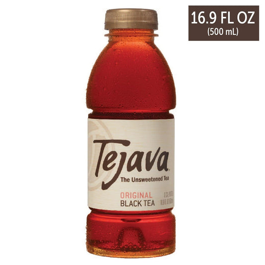 Tejava Original Unsweetened Black Iced Tea, 6 Pack, 16.9Oz Pet Bottles, Non-Gmo, Kosher, No Sugar Or Sweeteners, No Calories, No Preservatives, Brewed In Small Batches