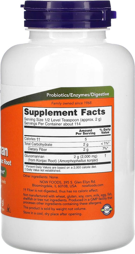 Now Foods Supplements, Glucomannan (Amorphophallus Konjac) Pure Powder, Supports Regularity*, Healthy Weight Management*, 8 Ounce (Pack Of 1)