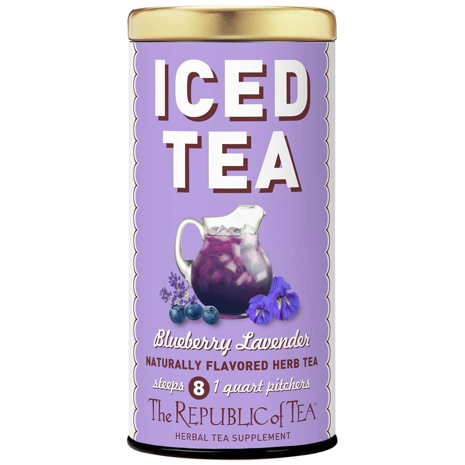 The Republic Of Tea Beautifying Botanicals® Beauty Blueberry Lavender Herbal Iced Tea Bags (8 Count)