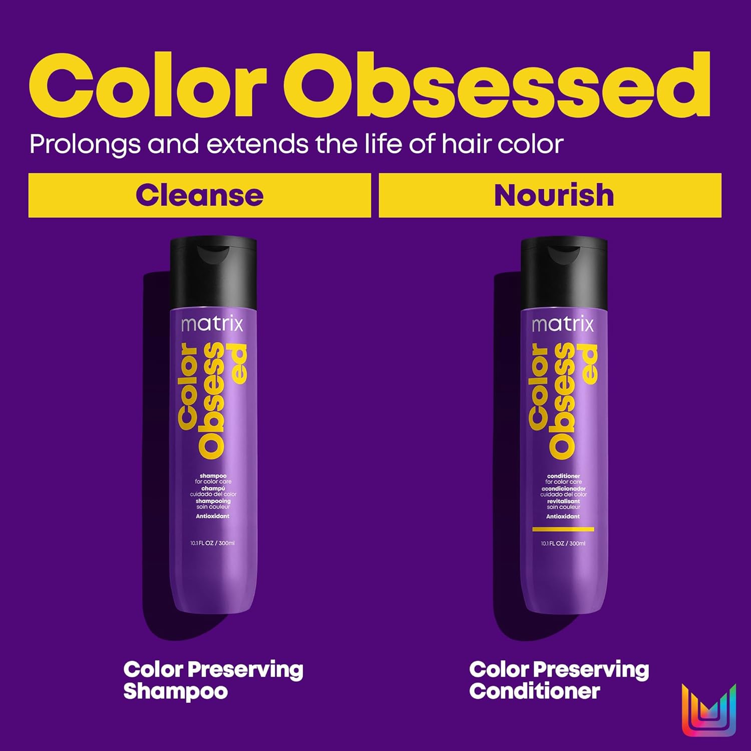 Matrix Color Obsessed Antioxidant Shampoo | Enhances Hair Color & Prevents Fading | For Color Treated Hair | Cruelty Free | Salon Shampoo | Packaging May Vary | 33.8 Fl. Oz. | Vegan : Beauty & Personal Care