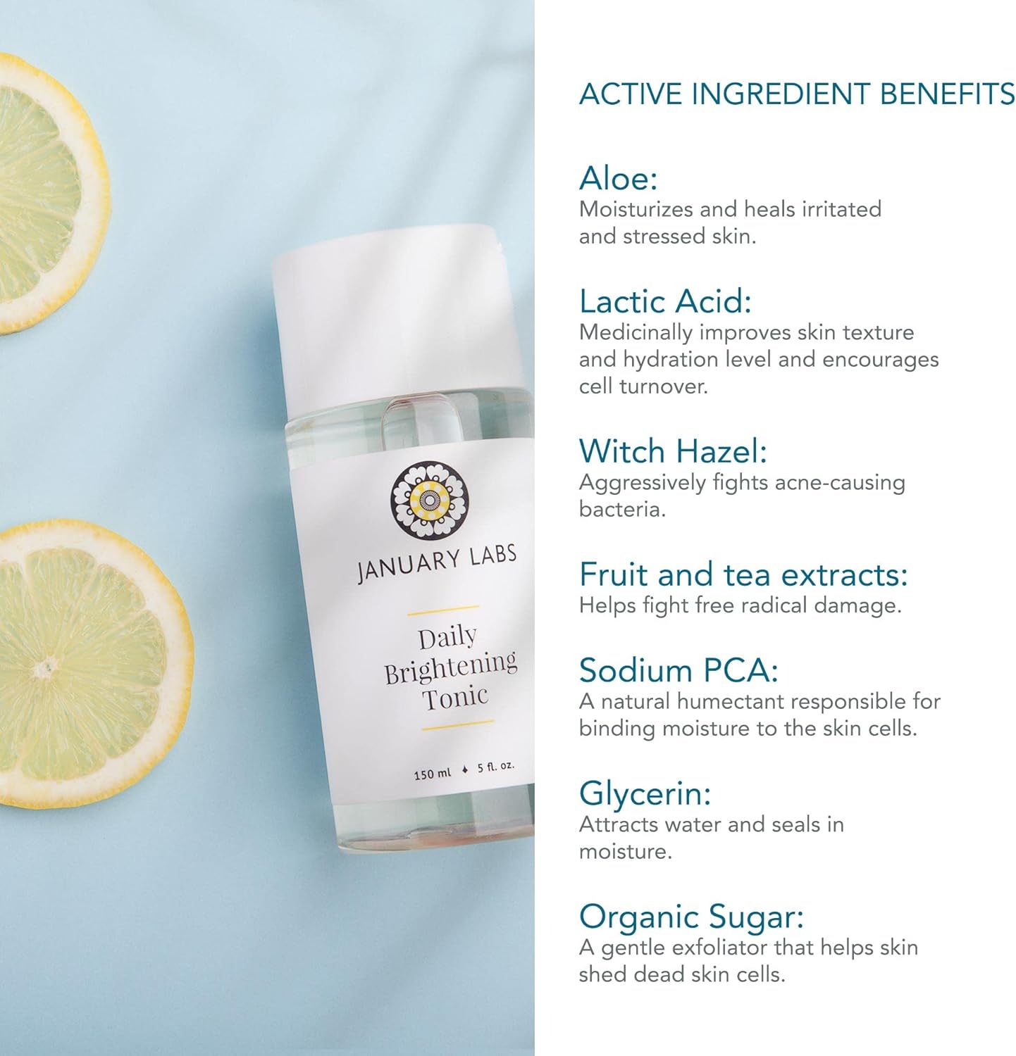 Daily Brightening Tonic, Moisturizing Facial Tonic, Face Toner With Witch Hazel Extract, Hydrating And Detoxifying Toner For Face, 150Ml : Beauty & Personal Care