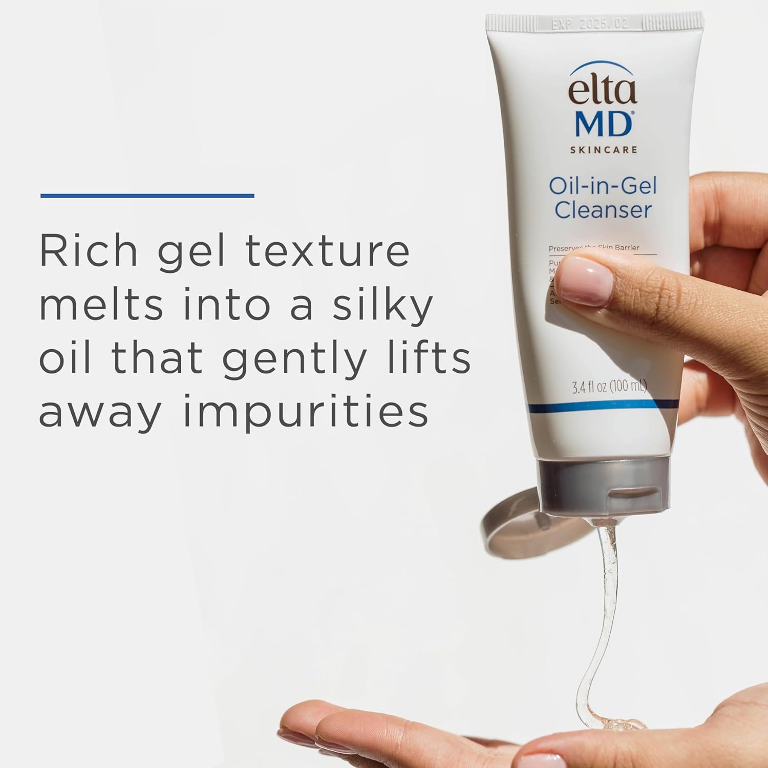 Eltamd Oil-In-Gel Facial Cleanser, Daily Gentle Face Cleanser, Removes Long-Wear Makeup, Sunscreen, And Sweat, Cleansing Oil For Face, 3.4 Oz Tube : Beauty & Personal Care