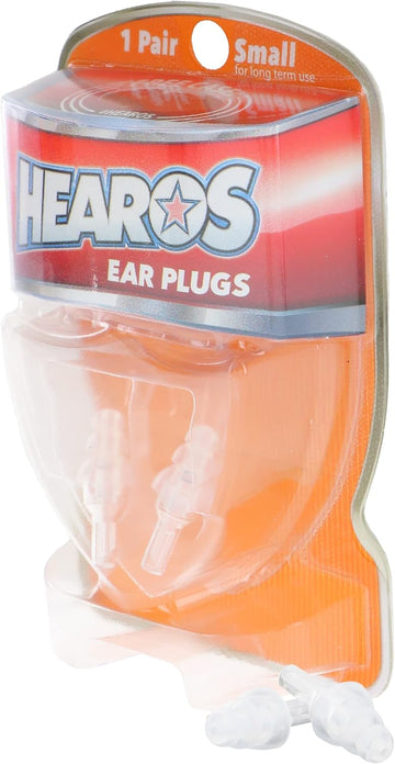 Hearos High Fidelity Series Ear Plugs With Free Case, Nrr 12, 1 Pair, Silicone, Hypoallergenic, Clear (311)