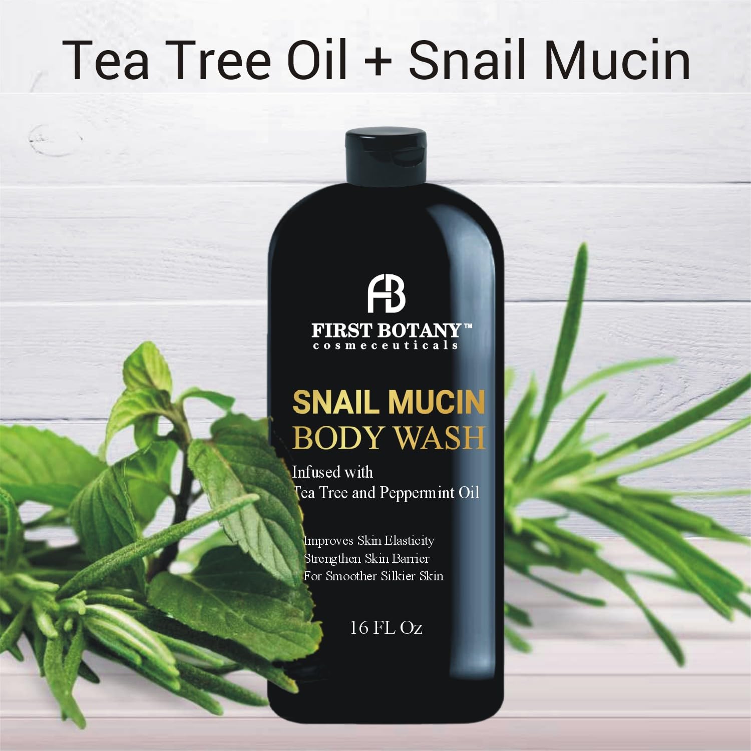 ALL Natural Body Wash - Fights Body Odor, Athlete’s Foot, Jock Itch, Nail Issues, Dandruff, Acne, Eczema, Shower Gel for Women & Men, Skin Cleanser -16 fl oz (Tea Tree Snail Mucin) : Beauty & Personal Care