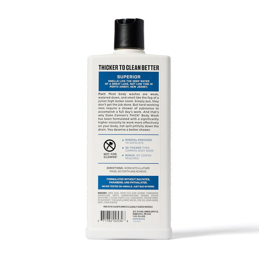 Duke Cannon Supply Co. Thick High Viscosity Body Wash – 3X Thicker, Plant-Based, Mineral-Enriched For Men – Men’S Body Scrub – Superior