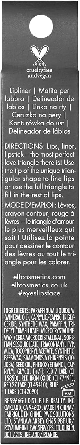 e.l.f. Love Triangle Lip Filler Liner, 2-in-1 Lip Liner Pencil For Sculpting & Filling, Long-Lasting Intense Colour, Red : Amazon.co.uk: Beauty