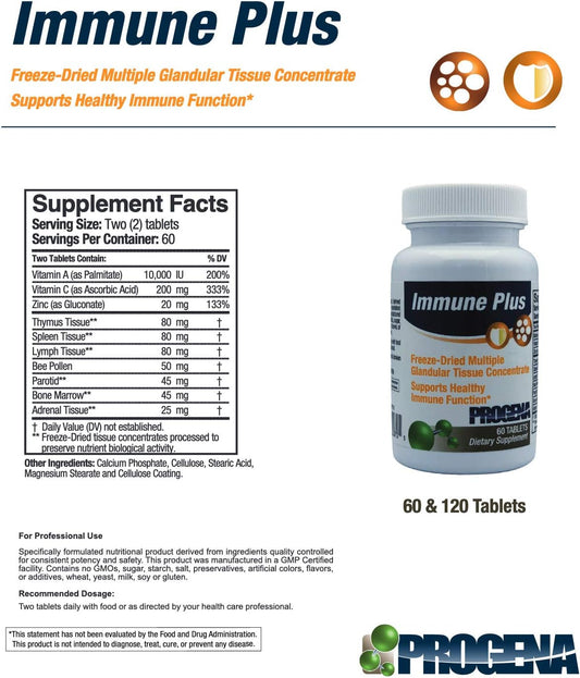 Buy Progena - Immune Plus Multiple Glandular Tissue Concentrate (120 Capsules) On  Free Shipping On Qualified Orders