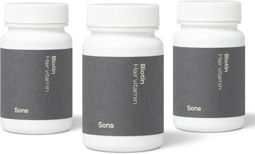 Sons Biotin 900Ug Capsules. Vegan Hair Growth Supplement For Hair, Skin & Nails. Vitamin B7 For Treatment Of Men'S Hair Loss & Thinning. 3X Packs Of 30. 3 Months Supply. Made In Europe