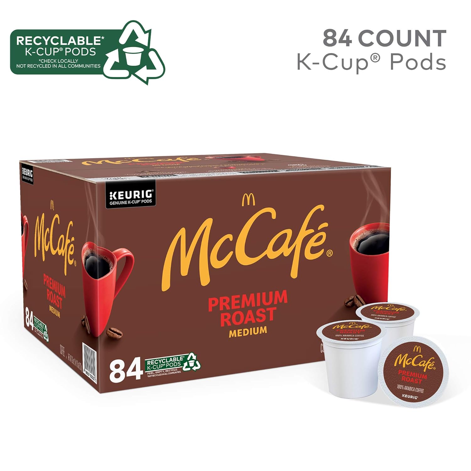 McCafe Premium Roast, Single-Serve Keurig K-Cup Pods, Medium Roast Coffee Pods Pods, 84 Count : Everything Else