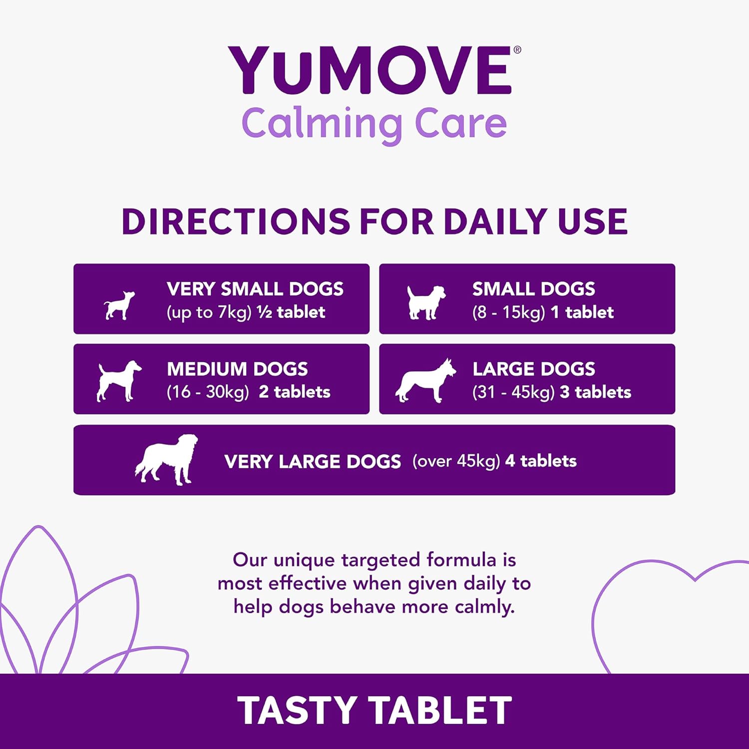 YuMOVE Calming Care for Adult Dogs | Previously YuCALM Dog | Calming Supplement for Dogs who are Stressed or Nervous |60 tablets | Packaging may vary :Pet Supplies