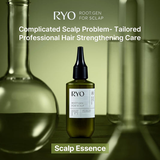 Ryo Root:Gen Hair Strength Care Scalp Essence - Scalp Nourishing Treatment with Panax Ginseng and Camellia Sinensis Leaf Extracts, 99.1% Natural Ingredients