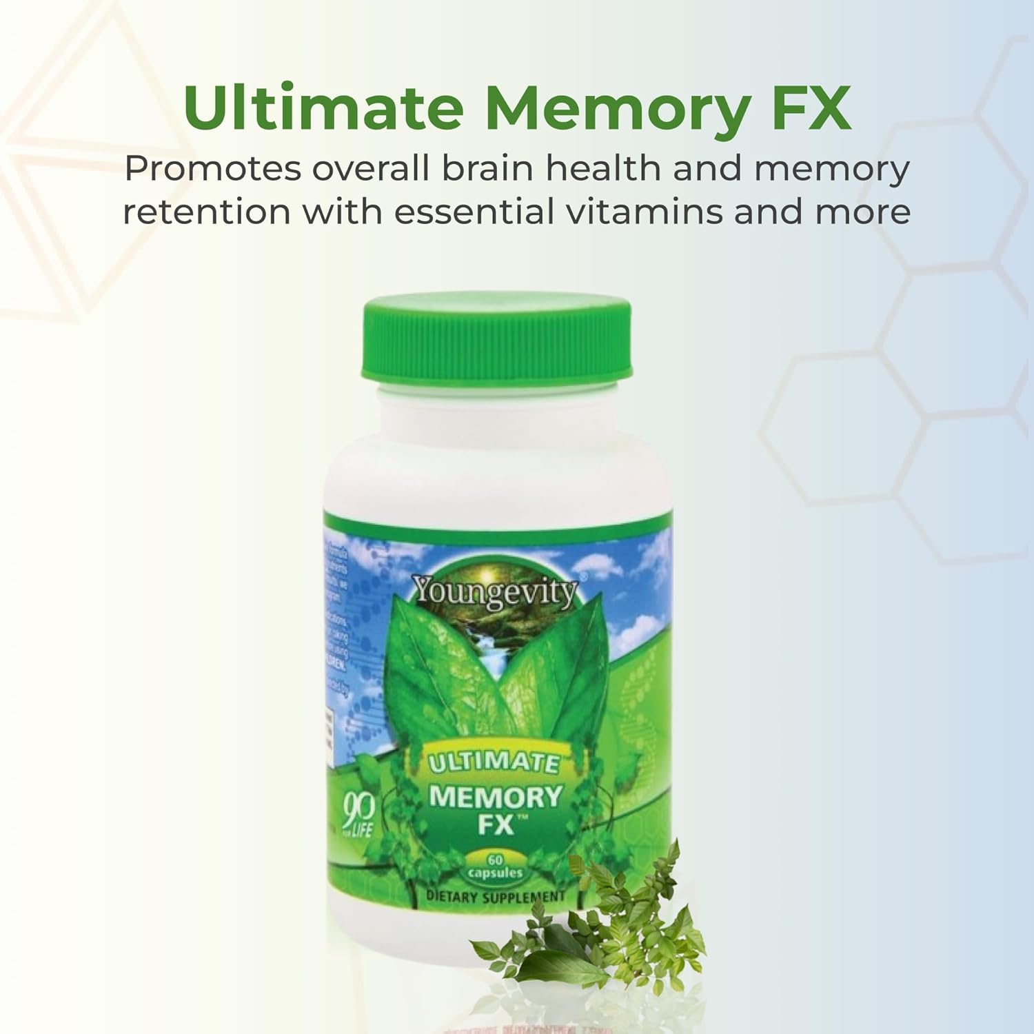 Youngevity Ultimate Memory Fx™: Ginkgo Leaf, Periwinkle Herb + Vitamins To Support Brain Function And Memory - Brain Health, Memory Retention Supplement (60 Capsules)