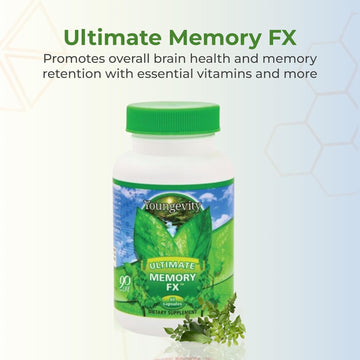 Youngevity Ultimate Memory Fx™: Ginkgo Leaf, Periwinkle Herb + Vitamins To Support Brain Function And Memory - Brain Health, Memory Retention Supplement (60 Capsules)