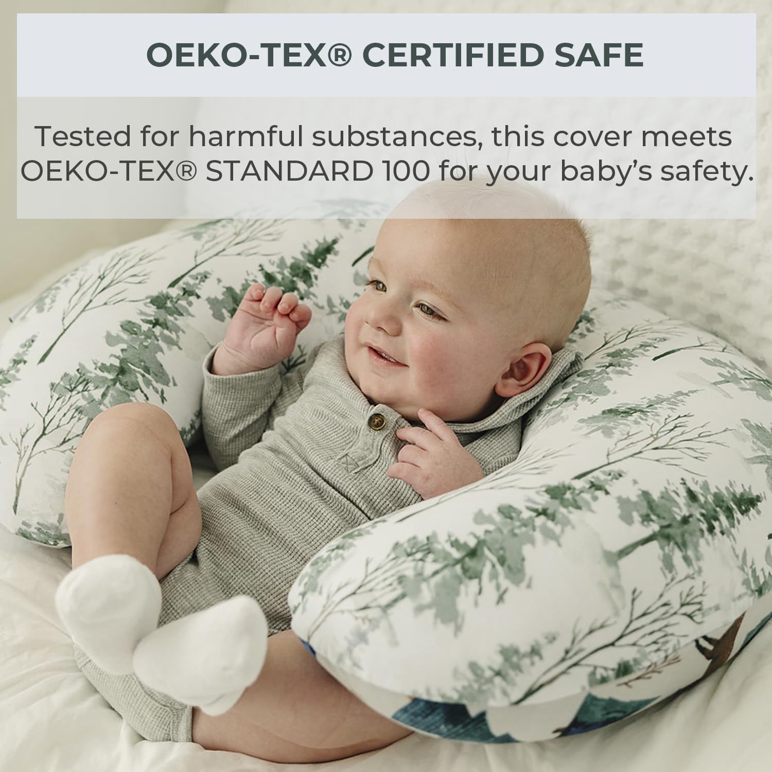 Pobibaby 1-Pack Premium Nursing Pillow Cover - Ultra Soft & Stretchy 96% Cotton, Breastfeeding Pillow Cover For Baby Boys And Girls (Magical)
