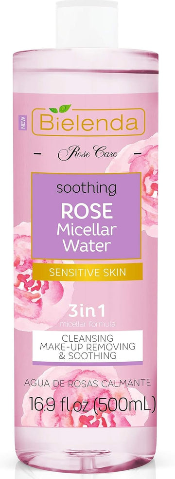Bielenda Rose Care Water Soothing Make-Up Remover For Sensitive Skin Cleaning Toning Effect Anti-Aging Hyaluronic Acid